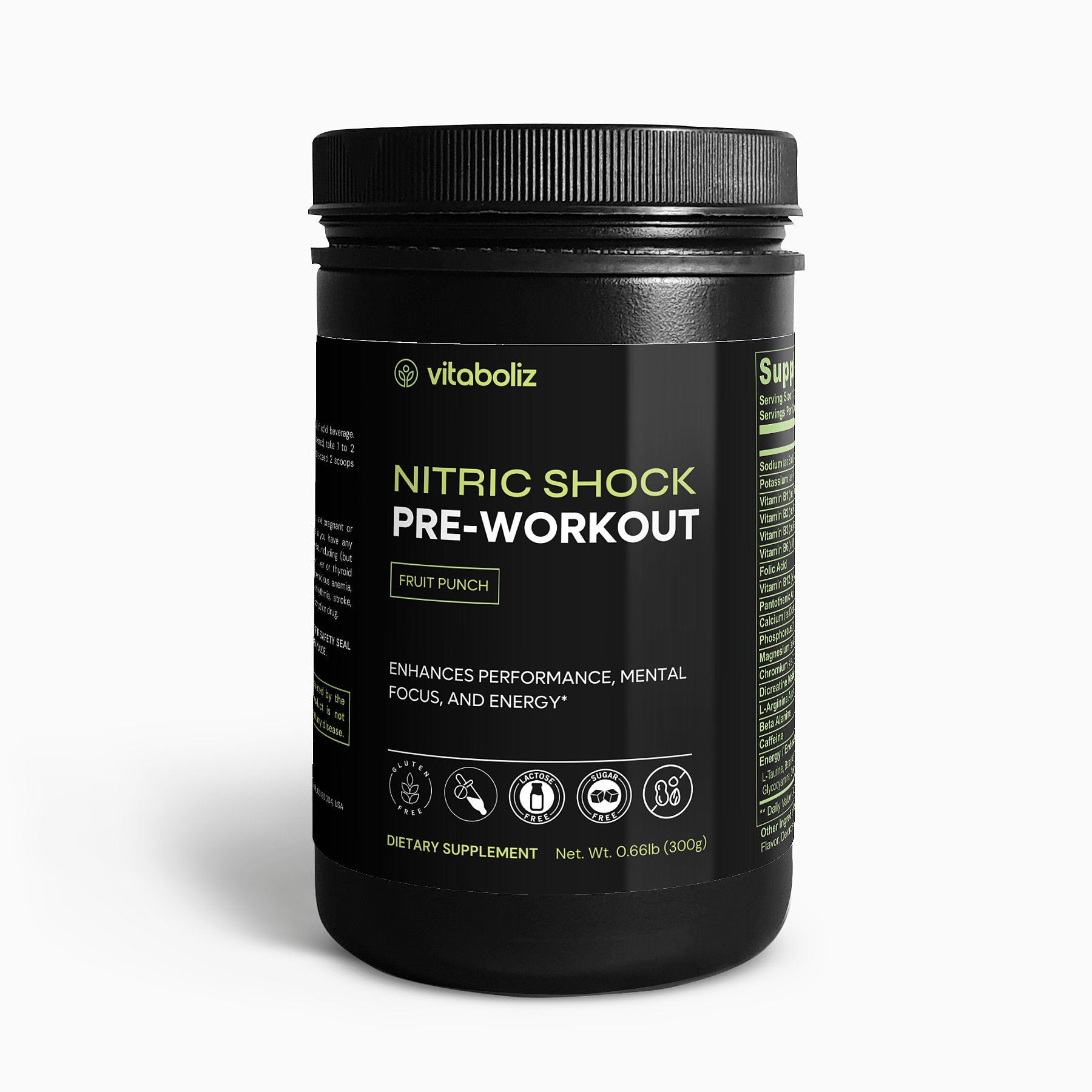 Nitric Shock Pre-Workout Powder (Fruit Punch)