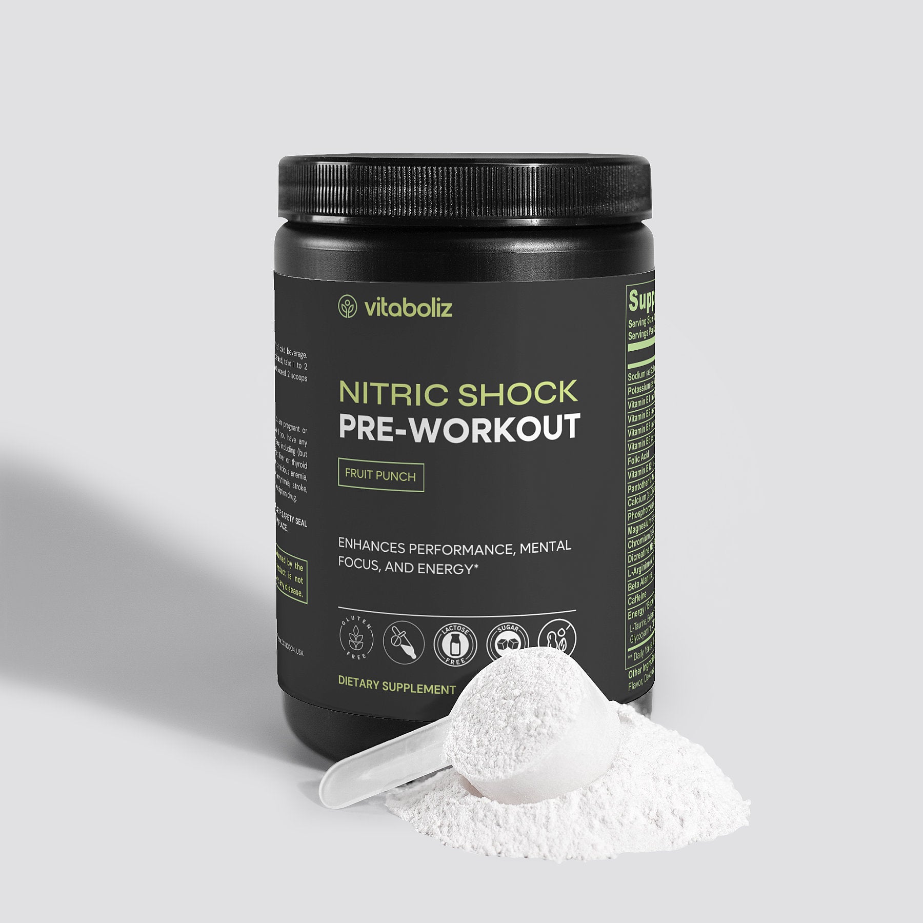 Nitric Shock Pre-Workout Powder (Fruit Punch)